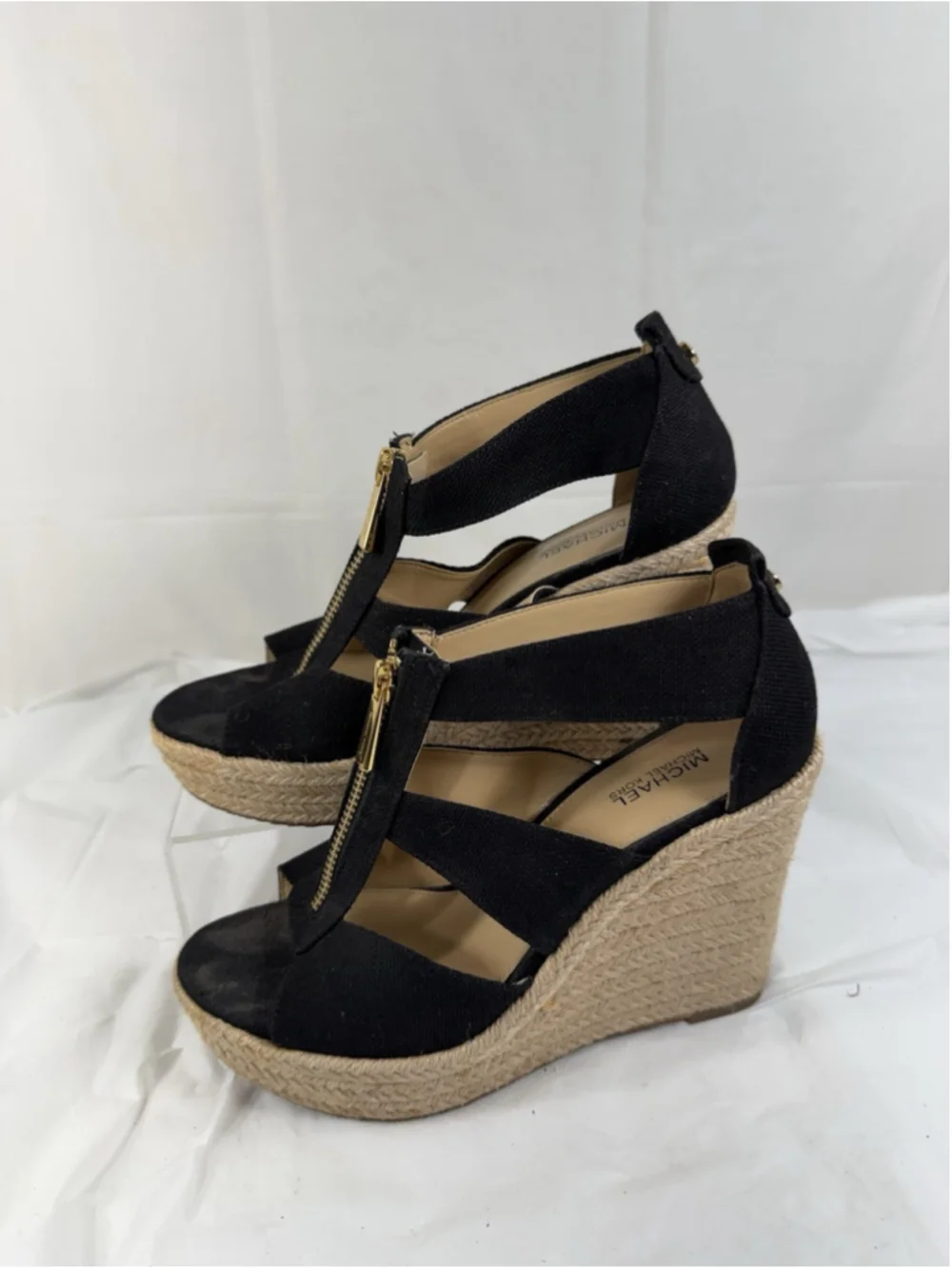 Michael Kors Damita Black Wedge - size 6M